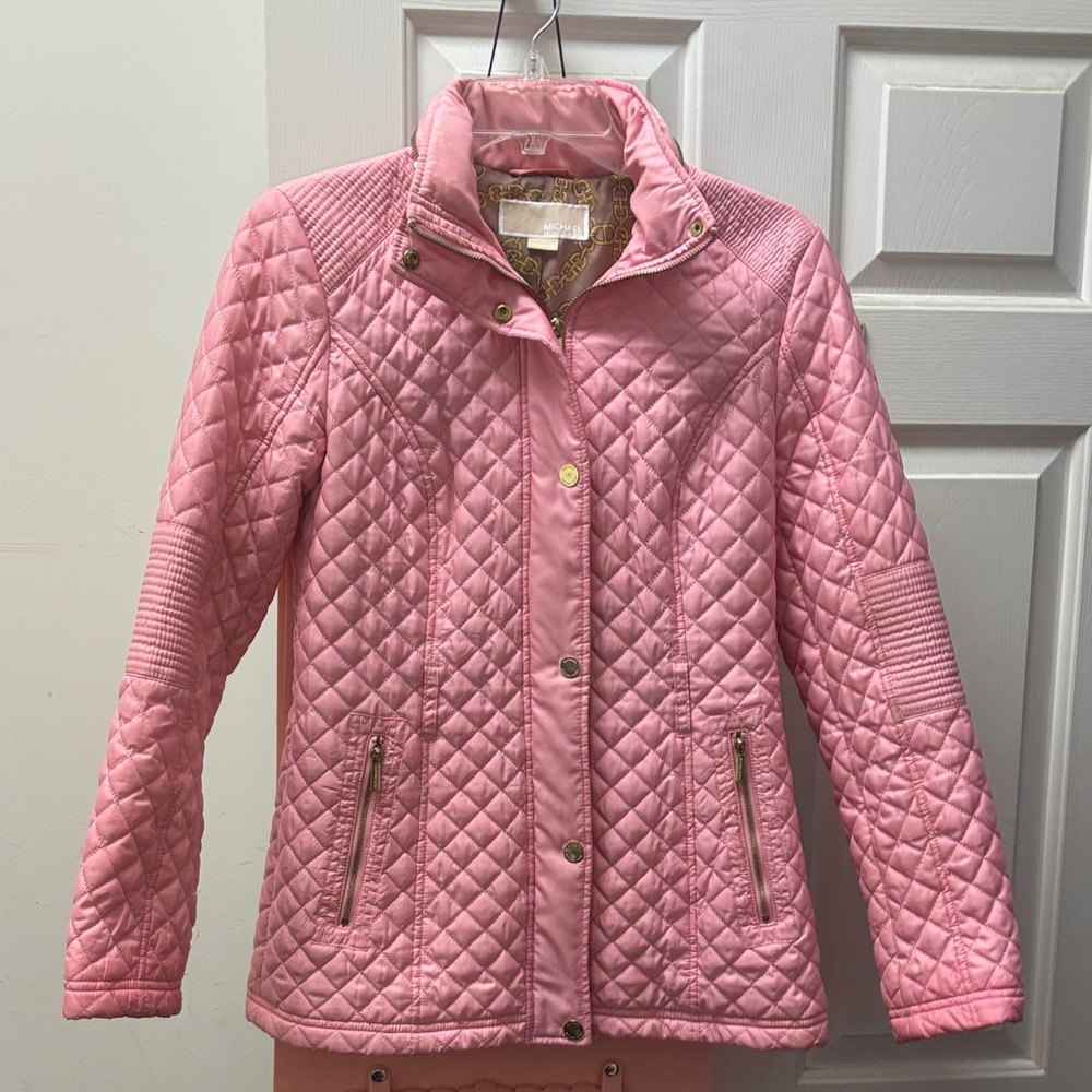Michael Kors Pink Quilted Puffer Jacket